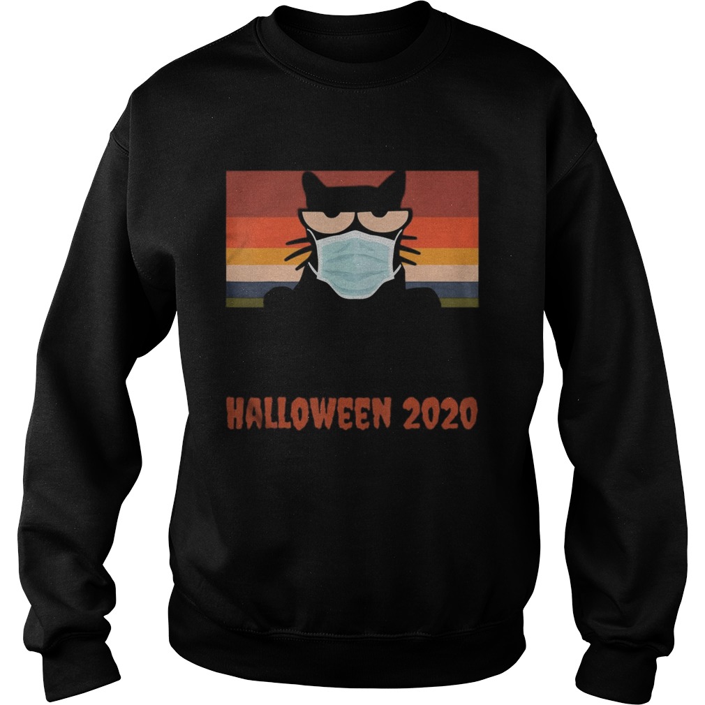Halloween 2020 Funny Black Cat with Mask shirt Halloween 2020 Funny Black Cat with Mask shirt
