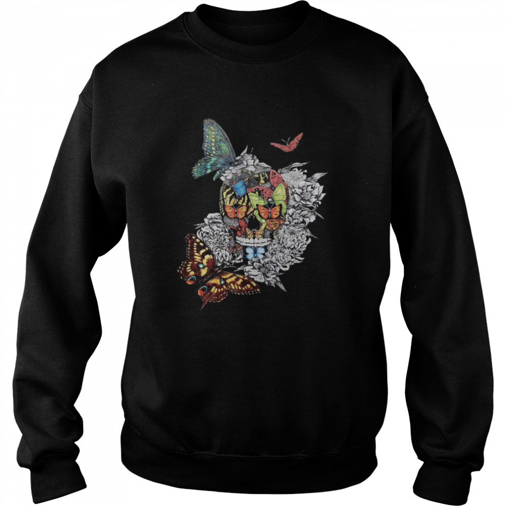 Halloween Artistic Rage Butterflies And Skull Tattoo Dia De Los Muertos shirt Halloween Artistic Rage Butterflies And Skull Tattoo Dia De Los Muertos shirt