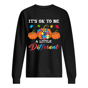 Halloween Autism Pumpkin It’s OK to be a little different T-Shirt