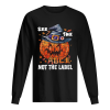 Halloween Autism awareness pumpkin See the able not the label shirt