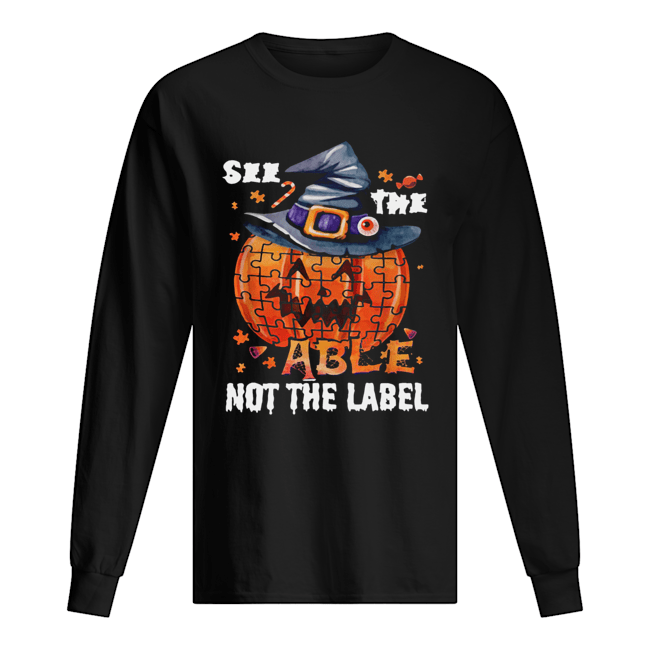 Halloween Autism awareness pumpkin See the able not the label shirt Halloween Autism awareness pumpkin See the able not the label shirt