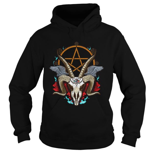 Halloween Baphomet Satanic Goat Ram Head Lucifer Eye shirt