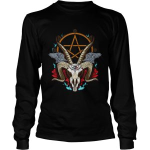 Halloween Baphomet Satanic Goat Ram Head Lucifer Eye shirt