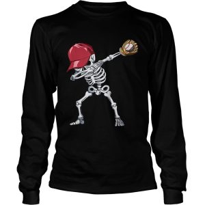 Halloween Baseball Dabbing Skeleton shirt
