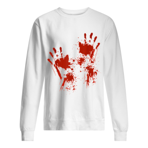 Halloween Blood Hands Costume Zombie Outfit shirt