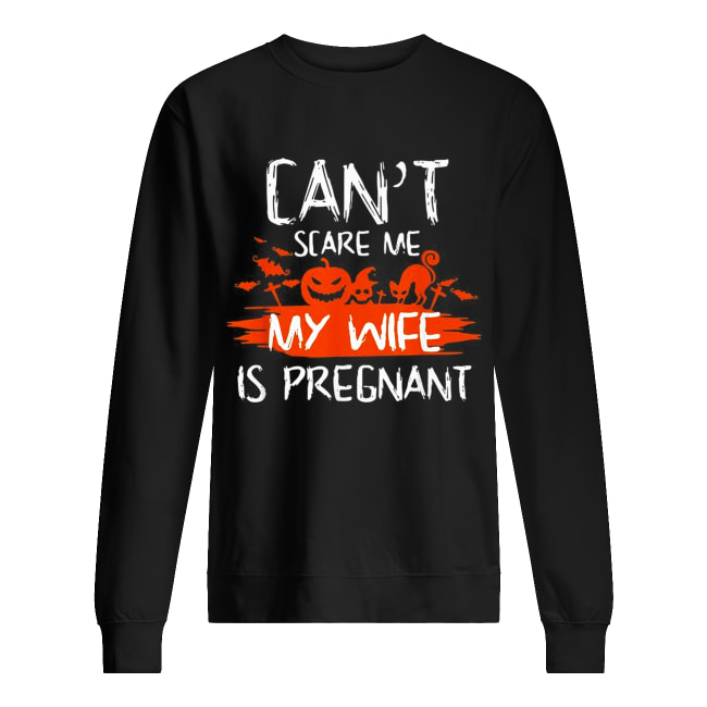 Halloween Can’t scare me wife is pregnant shirt Halloween Can’t scare me wife is pregnant shirt