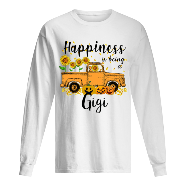 Halloween Car Pumpkin Happiness Is Being A Gigi T-Shirt Halloween Car Pumpkin Happiness Is Being A Gigi T-Shirt