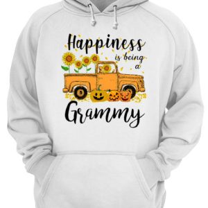 Halloween Car Pumpkin Happiness Is Being A Grammy T Shirt 3