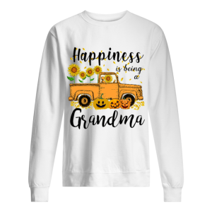 Halloween Car Pumpkin Happiness Is Being A Grandma T-Shirt