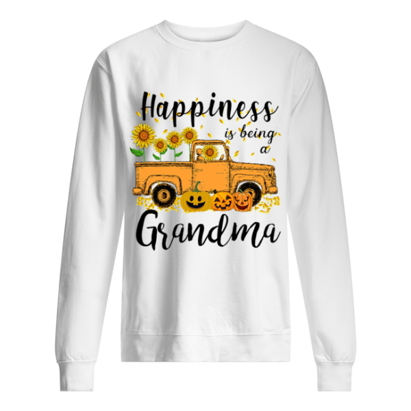 Halloween Car Pumpkin Happiness Is Being A Grandma T-Shirt