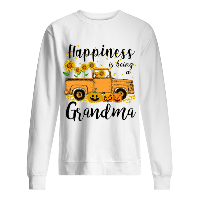 Halloween Car Pumpkin Happiness Is Being A Grandma T-Shirt Halloween Car Pumpkin Happiness Is Being A Grandma T-Shirt