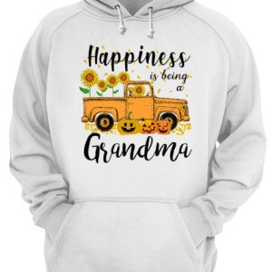 Halloween Car Pumpkin Happiness Is Being A Grandma T Shirt 3