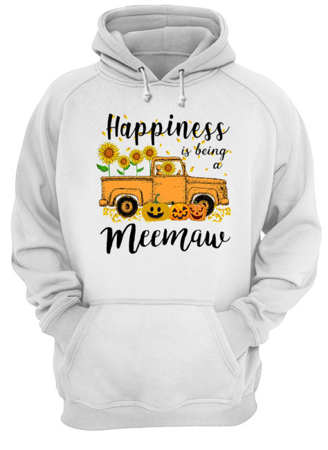 Halloween Car Pumpkin Happiness Is Being A Meemaw T-Shirt Halloween Car Pumpkin Happiness Is Being A Meemaw T-Shirt