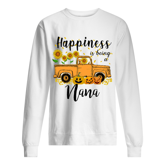 Halloween Car Pumpkin Happiness Is Being A Nana T-Shirt Halloween Car Pumpkin Happiness Is Being A Nana T-Shirt