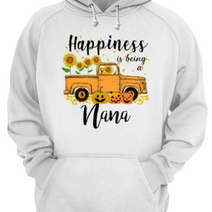 Halloween Car Pumpkin Happiness Is Being A Nana T Shirt 3