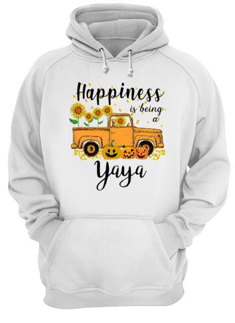 Halloween Car Pumpkin Happiness Is Being A Yaya T-Shirt Halloween Car Pumpkin Happiness Is Being A Yaya T-Shirt