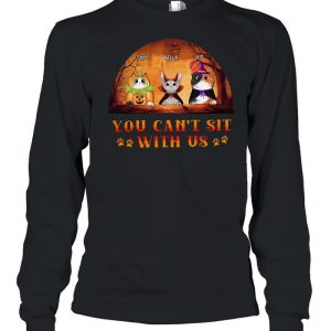 Halloween Cat Cosplay You Can’t Sit With Us Vintage T-shirt