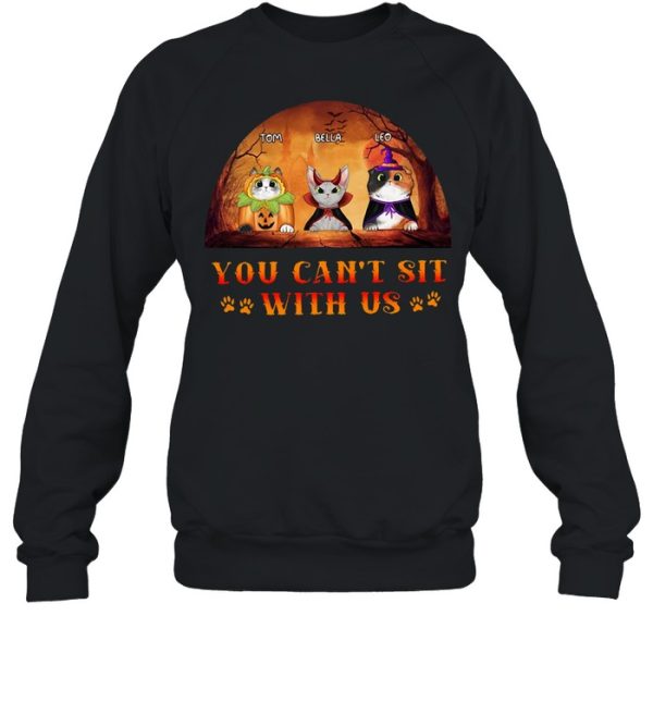 Halloween Cat Cosplay You Can’t Sit With Us Vintage T-shirt