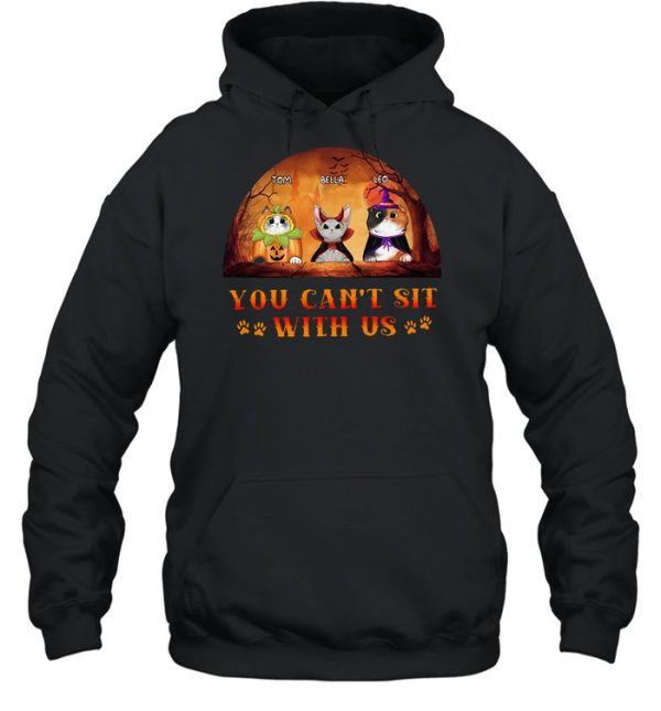 Halloween Cat Cosplay You Can’t Sit With Us Vintage T-shirt