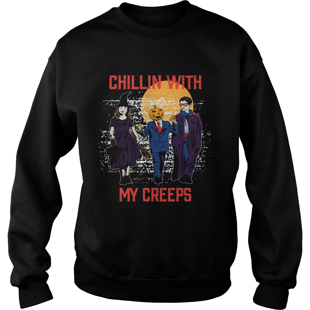 Halloween Chillin With My Creeps shirt Halloween Chillin With My Creeps shirt