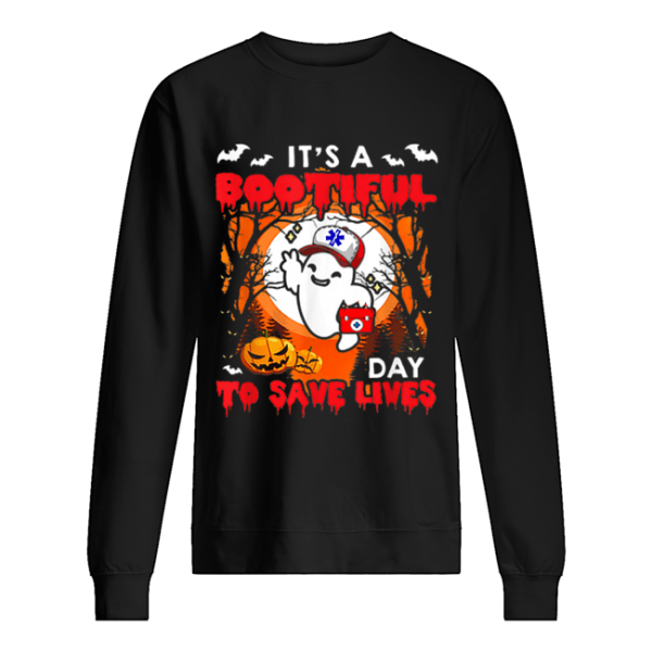 Halloween Costume Boo Bootiful Day Save Lives Paramedic shirt