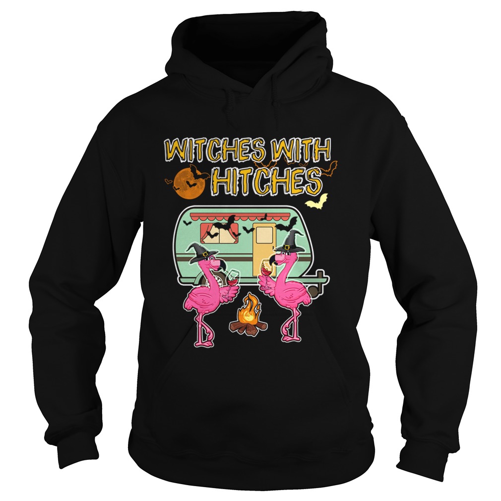 Halloween Flamingo Witches With Hitches Wine Lover Gift TShirt Halloween Flamingo Witches With Hitches Wine Lover Gift TShirt