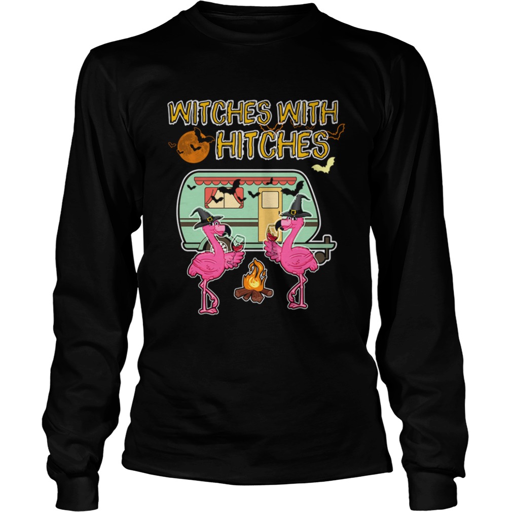 Halloween Flamingo Witches With Hitches Wine Lover Gift TShirt Halloween Flamingo Witches With Hitches Wine Lover Gift TShirt