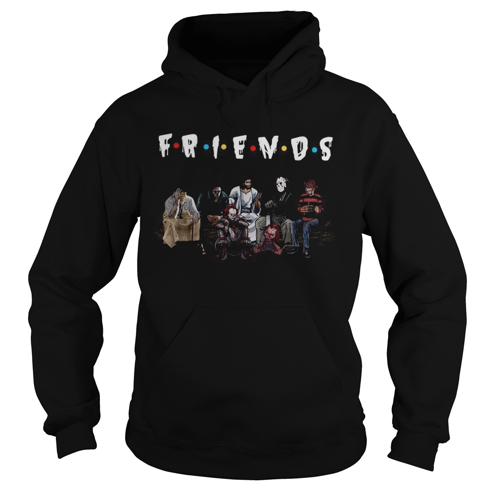 Halloween Friends TV Show horror movie characters and Jesus shirt Halloween Friends TV Show horror movie characters and Jesus shirt