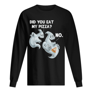 Halloween Ghost Pizza Funny Food Gift Mens Women Boy shirt