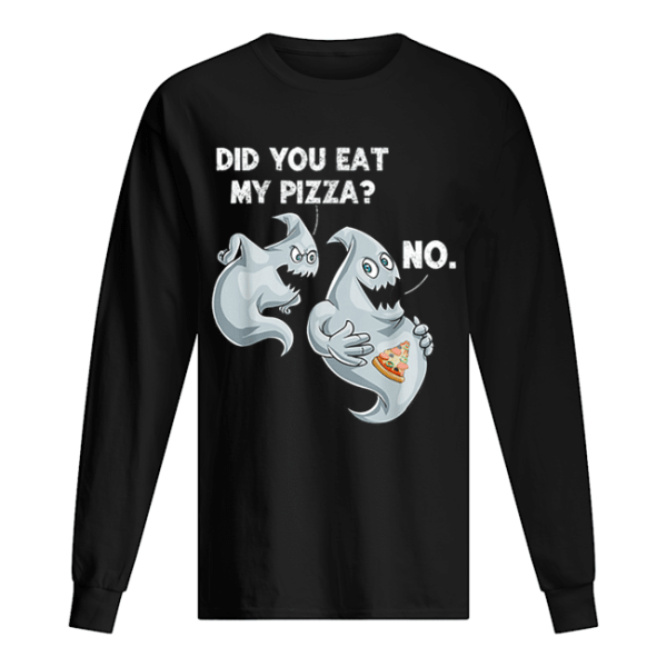Halloween Ghost Pizza Funny Food Gift Mens Women Boy shirt