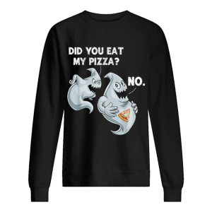 Halloween Ghost Pizza Funny Food Gift Mens Women Boy shirt