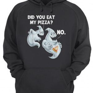 Halloween Ghost Pizza Funny Food Gift Mens Women Boy shirt 3