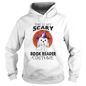 Halloween Ghost Witch This is my scary book reader costume sunset shirt