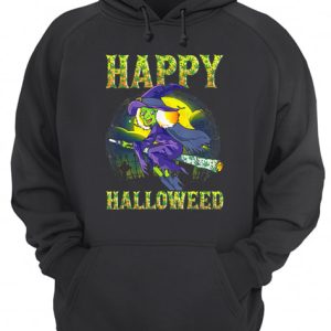 Halloween Happy Halloweed Witch Marijuana Weed 420 Women shirt 3