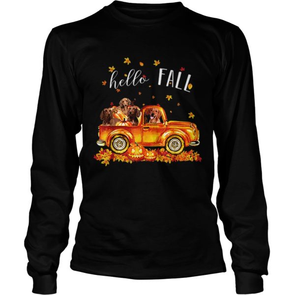 Halloween Hello Fall Dachshund shirt
