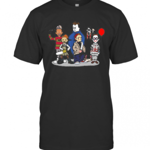 Halloween Horror Characters Cartoon Children T-Shirt