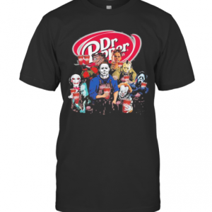 Halloween Horror Characters Dr Pepper Logo T-Shirt