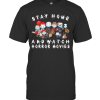 Halloween Horror Characters Mask Stay Home And Watch Horror Movies T-Shirt