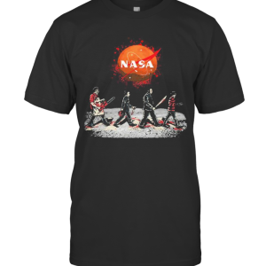 Halloween Horror Characters Nasa Logo T-Shirt