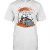 Halloween Horror Characters Riding Car It’S The Most Wonderful Time Of The Year Leaves Tree T-Shirt