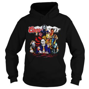 Halloween Horror Characters drinking Coors Light shirt