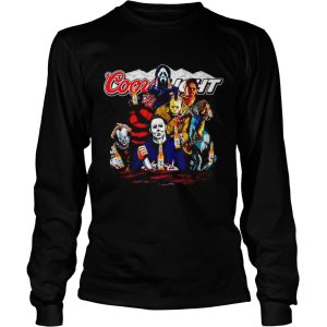 Halloween Horror Characters drinking Coors Light shirt