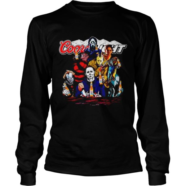Halloween Horror Characters drinking Coors Light shirt