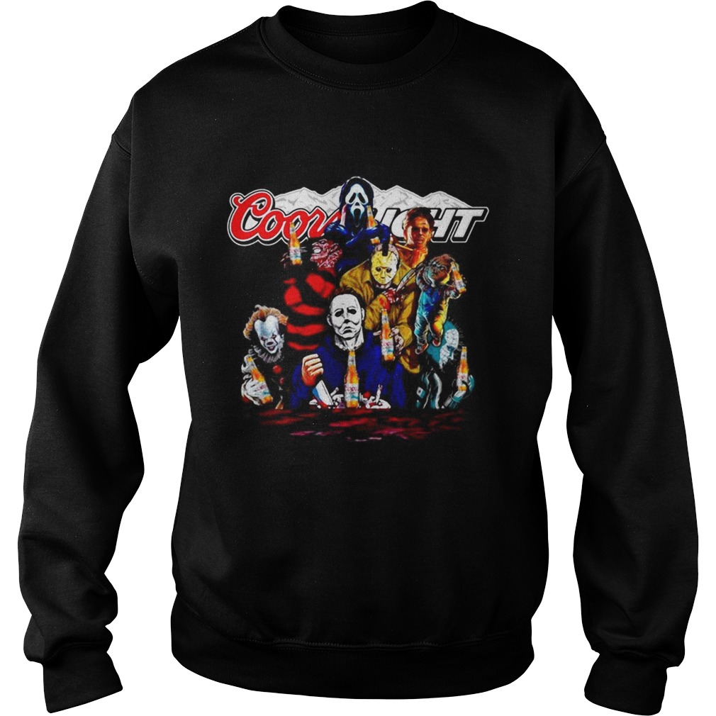 Halloween Horror Characters drinking Coors Light shirt Halloween Horror Characters drinking Coors Light shirt