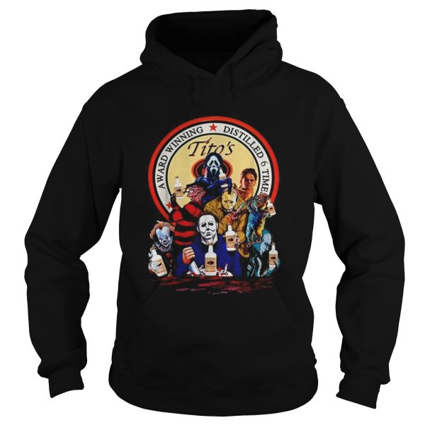 Halloween Horror Characters drinking Titos Vodka shirt