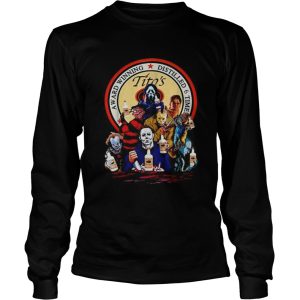 Halloween Horror Characters drinking Titos Vodka shirt