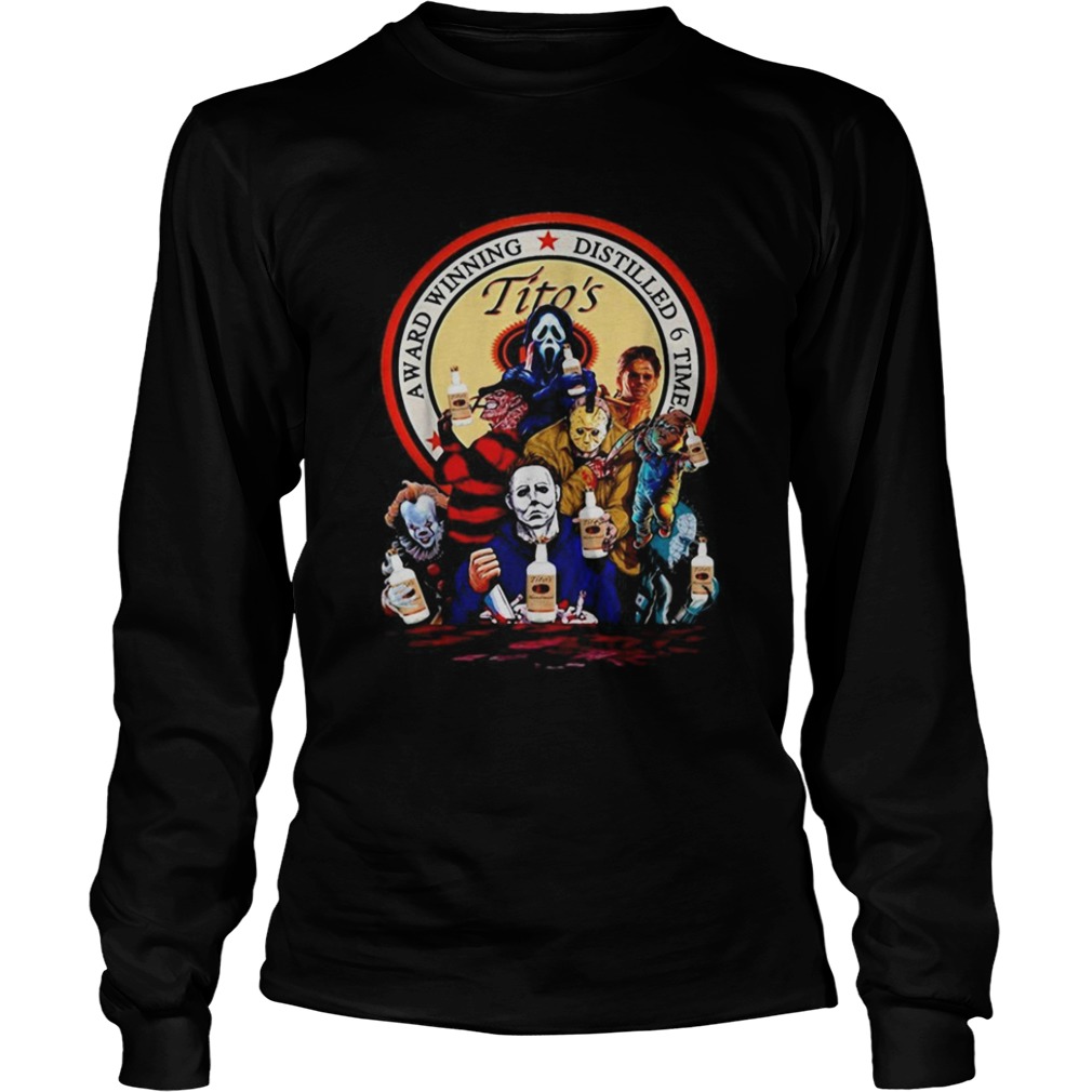 Halloween Horror Characters drinking Titos Vodka shirt Halloween Horror Characters drinking Titos Vodka shirt