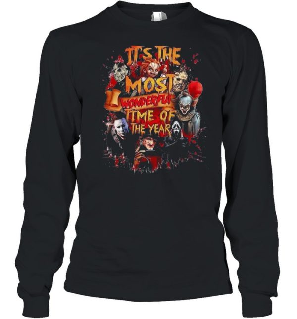 Halloween Horror Movie Characters It’s The Most Wonderful Time Of The Year Shirt