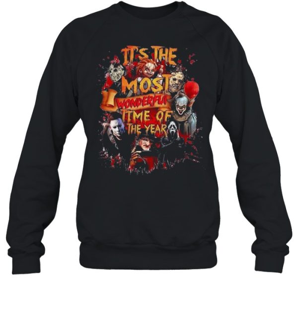 Halloween Horror Movie Characters It’s The Most Wonderful Time Of The Year Shirt