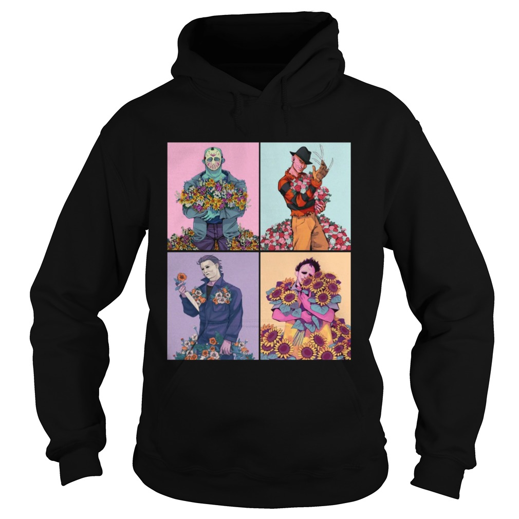 Halloween Horror With Flower Shirt Halloween Horror With Flower Shirt